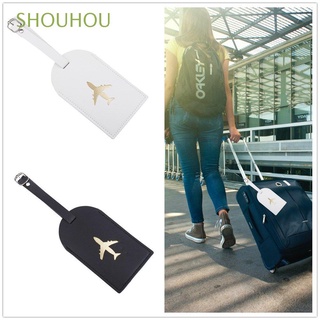 SHOUHOU Identifier Suitcase Labels Portable Leather Luggage Tag Travel Accessories Reusable Bag Pendant Privacy Cover Suitcase Baggage Bag Tag Name ID Address Tags/Multicolor