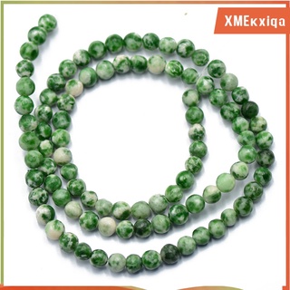 cuentas de piedras preciosas de 4 mm, color verde natural, jade, redondas, 15\\\" para hacer joyas (2)
