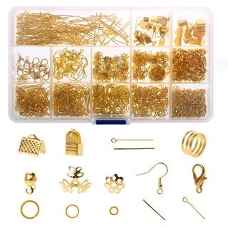 Kit de fabricación de joyas oro esterlina abalorios herramientas pulsera pendientes DIY artesanía gyxcadia
