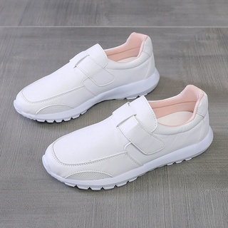kasut jururawat putih enfermera slip hebilla zapatos planos enfermera zapatos blancos (1)