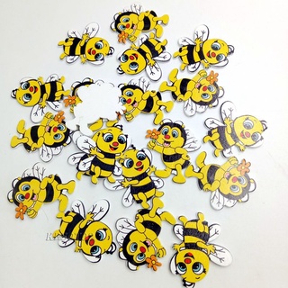 [KESOTO2] 20 x Multicolor forma de madera abejas adornos para manualidades DIY Scrapbooking