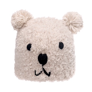 Lesidun Super lindo oso de punto de felpa orejeras de dibujos animados bordado caliente lana gorra oso gorra (5)