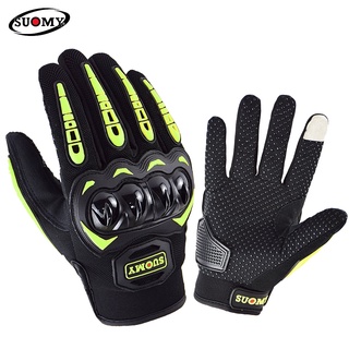 suomy su33 verano transpirable guantes de motocicleta racing gant moto motocross guantes de equitación motocicleta guantes de dedo completo