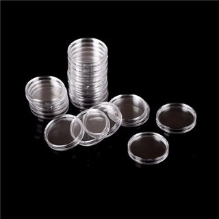 Northvotescastsuper 100pcs Clear Coin Capsules Coin Case Holders 27mm Round Storage Boxes NVCS