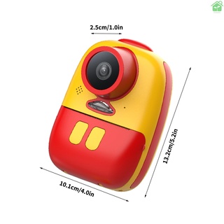 [gree] impresora fotográfica de cámara instantánea D10 1080P HD Mini cámara Digital para niños con LED relleno de luz de impresión de papel de dibujos animados pegatina (8)