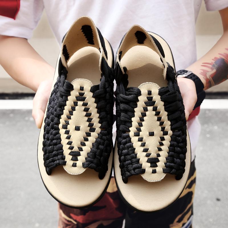 ¡alta calidad!verano asics sandalias tejidas hombres mujeres al aire libre kasut sandalia senderismo sandalias zapatos de playa zapatos romanos pareja sandalia deportiva