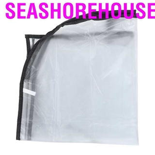 Seashorehouse transparente Golfer bolsa de lluvia capucha capa impermeable cubierta protectora Trolley Tasche (9)