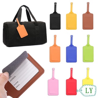 Ly portátil etiqueta de equipaje suministros de viaje ID etiquetas de dirección maleta etiqueta bolsa accesorios cuero personalidad bolso colgante reclamo de equipaje/Multicolor (1)