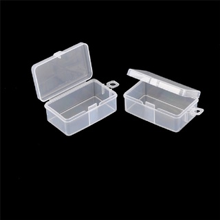 2 piezas caja rectangular De Plástico Transparente Para almacenamiento pequeño