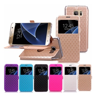 Funda Moderna de cuero con Diamantes Para Samsung Galaxy S7