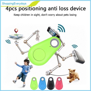 (ShoppingEverydays) Nuevo 2021 4pcs antipérdida dispositivo de robo GPS localizador Tracker etiqueta alarma para niños búsqueda de mascotas (4)