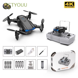 PICTYOUU KY906 Mini 4K Dual Camera Altitude Hold RC Quadcopter Pocket Drone Kids Gift Foldable One-Key Return Helicopter Toy WiFi FPV/Multicolor