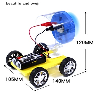 [beautifulandlovejr] kid diy madera de un solo ala viento coche montaje kit de modelo de ciencia experimento juguetes