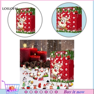 Lo plástico llavero de navidad calendario de navidad tema colgante llavero decoración árbol para
