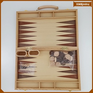 15" backgammon set de viaje 15 pulgadas madera clásico tradicional para niños adultos (3)