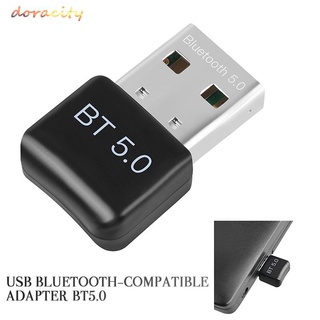doracity Adaptador USB compatível com Bluetooth 5.0 Adaptador compatível com Bluetooth 5.0 Adaptador Dongle 5.0 4.0 compatível com Bluetooth para PC Laptop 5.0 Transmissor BT doracity