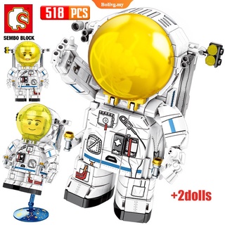 Sembo Rockets Series lindo astronauta 2 figuras ladrillos creador ciudad aeroespacial ciencia técnica bloques de construcción juguetes para niños | |