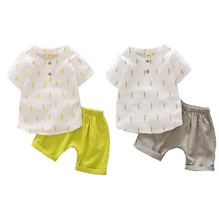 Camisetas de manga corta para niños + pantalones cortos 2 piezas trajes (1)
