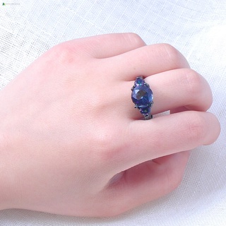 Women Colorful Alloy Zircon Finger Ring Jewelry Valentine's Wedding Gifts (3)