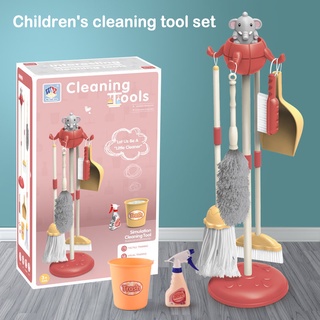 Juego de limpieza de niños para niños pequeños juego de limpieza suministros Kit para niños y niñas completo con escoba, fregona