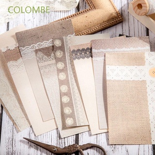 COLOMBE Vintage Lace Vintage Style Creative Memo Pad Material Paper Handbook Decorative DIY Scrapbooking Note Paper Diary Decor 30 Sheets Decorative Paper Retro Paper