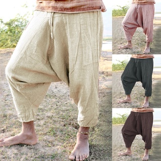 Pantalones mr 100% algodón Boho Harem casuales Simples Retro