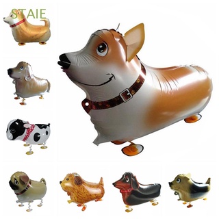staie regalo de helio globo para niños juguete bebé ducha decoración perro caminar lindo cachorro tema cumpleaños caminar animal fiesta suministros