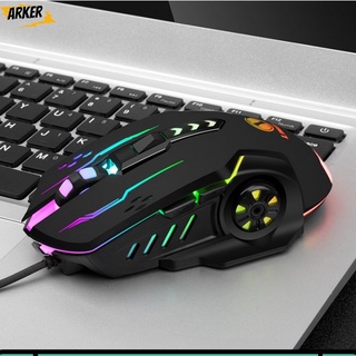 Ak V7 Usb con cable para juegos ratón de computadora 6 botones 3600dpi colorido Led luz óptica Gamer ratones
