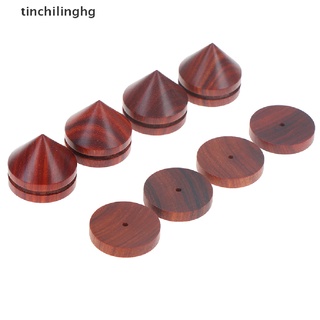 [tinchilinghg] 4 piezas de pie de aislamiento para altavoz de palisandro, 23 mm/0,91" almohadillas de base de madera [caliente]