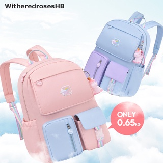 (witheredroseshb) coreano arco iris correa de hombro bolsa escolar para adolescentes mochilas impermeables en venta