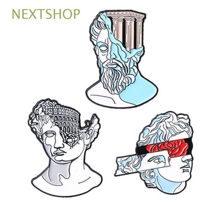 NEXTSHOP 3PCS Fashion Accessories Art Sculptor Brooch Gifts DIY Decoration Enamel Pin Backpack Button Hats Funny Badge (1)