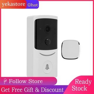 Yekastore Video timbre cámara 1920x1080 3MP WiFi inalámbrico de dos vías Audio detección de movimiento IP65 impermeable para la seguridad del hogar