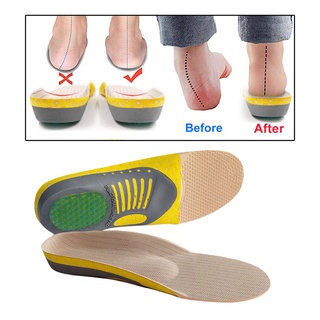 unisex ortopédico plano suela de pie almohadilla ortopédica gel plantillas zapatos insertar suave