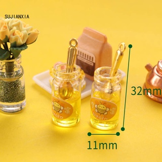 Sujianxia cómoda sensación de mano casa de muñecas accesorios de vajilla de casa de muñecas juguete de miel olla creativa para Micro paisaje (4)