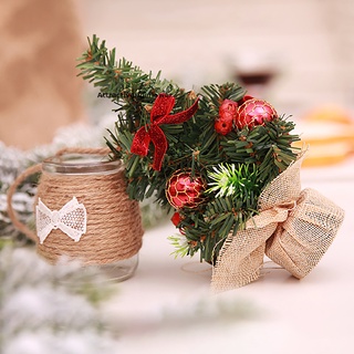 【AFF】 small artificial Christmas trees, potted Christmas tree made of PVC material, ta 【Attractivefineflower】