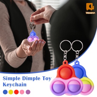 fidget simple dimple juguete llavero colgante con silicona de grado alimenticio juguetes de descompresión
