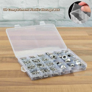 28 rejillas de plástico compartimento cajas de joyería ajustable organizador caja caja multi-rejilla casos de almacenamiento