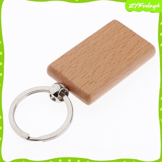5Pcs Round Unpainted Key Rings Wood Keychain Keychain Supplies for Craft Bag