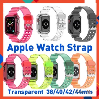 apple watch correa 38/40/42/44 mm transparente para iwatch se glacier one correa de reloj para t500 t900 x7 x6 x8 w26 w46 t500+