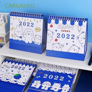 CARUALHO Decorativo Calendario De Escritorio Creativo Mensual 2022 Planificador Mini De Dibujos Animados Suministros Escolares Papelería Estudiante Horario Diario