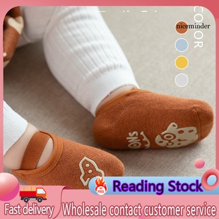 Nice_1 par de calcetines de piso con patrón de dibujos animados antideslizantes para la piel de bebé Unisex Slip calcetines para primavera