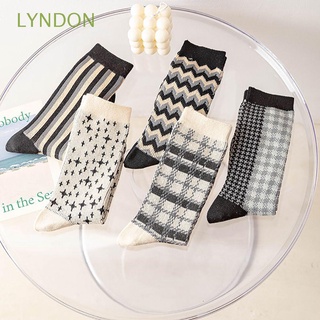 Lyndon calcetines De algodón con rayas/estrellas/calcetines medianos/a cuadros para hombre