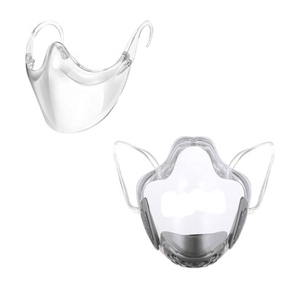 [nuevas llegadas] 2 piezas máscara facial transparente escudo reutilizable con válvula de respiración (3)