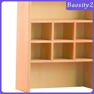 [BAOSITY2] Organizador de estantería de madera para muebles de casa de muñecas 1/12