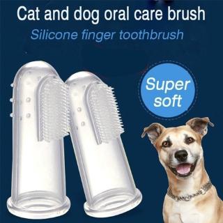 1pcs Soft Pet Finger Toothbrush Teddy Dog Brush Addition Bad Breath Tartar Teeth Care Dog Cat Tooth Cleaner