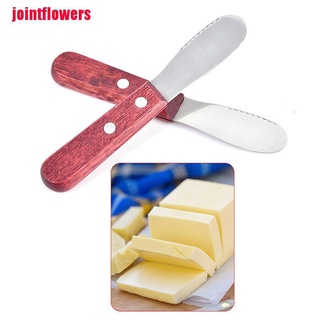 JTCO Stainless Steel Spreader Cutlery Butter Knife Spatula Scraper Tool Wood Handle JTT
