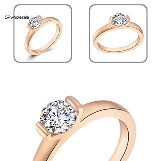 spwholesale oro rosa rhinestone anillo de dedo socialita mujeres boda fiesta joyería regalo
