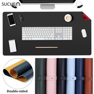 SUCHENN Ultra Soft Keyboard Mice Mat Waterproof Double-sided Mouse Pad Large Writing Mat Home Office Anti-slip Desk Mat Modern PU Leather/Multicolor
