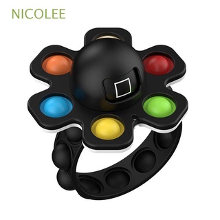 NICOLEE Sensory Toys Pop Fidget Spinner Toys For Kids Adults Bubble Dimple Bracelets Squid Game Autism Decompression Toys Hand Spinner Push Pop Bubble Stress Relief Flip Octopus Face Changing Octopus