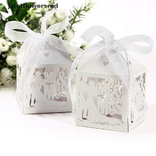 nuevo stock 10/50/100pcs boda fiesta favor mr&mrs papel caramelo cajas de regalo con cinta caliente